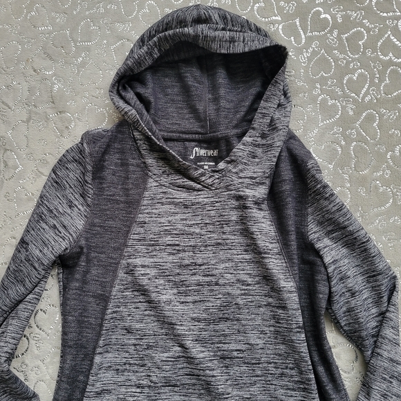 Gray Silverwear Hoodie Side Stripe Hooded Sweatshirt Silver Wear M - Picture 2 of 5